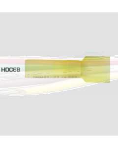 Quikcrimp HDC68 Yellow 6.3mm Male Blade Terminal - Fully Insulated Pack of 100