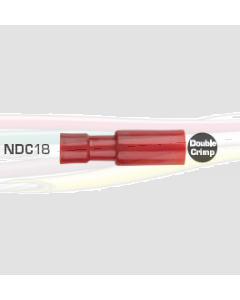 Quikcrimp NDC18 Nylon Red 4mm Bullet Terminal - Female 100 Pack