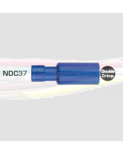 Quikcrimp NDC37 Blue Double Crimp Nylon Female Bullet Terminals - Pack of 100. (5mm)