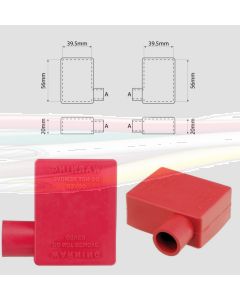 Ionnic SY2910-RED 12.5mm Cable, Left Hand Battery Terminal Insulator - Red (Pack QTY 1)