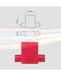 Ionnic SY2915R/100 17.5mm Cable, Double Cable Entry - Red Battery Terminal Insulator (Pack QTY 100) 